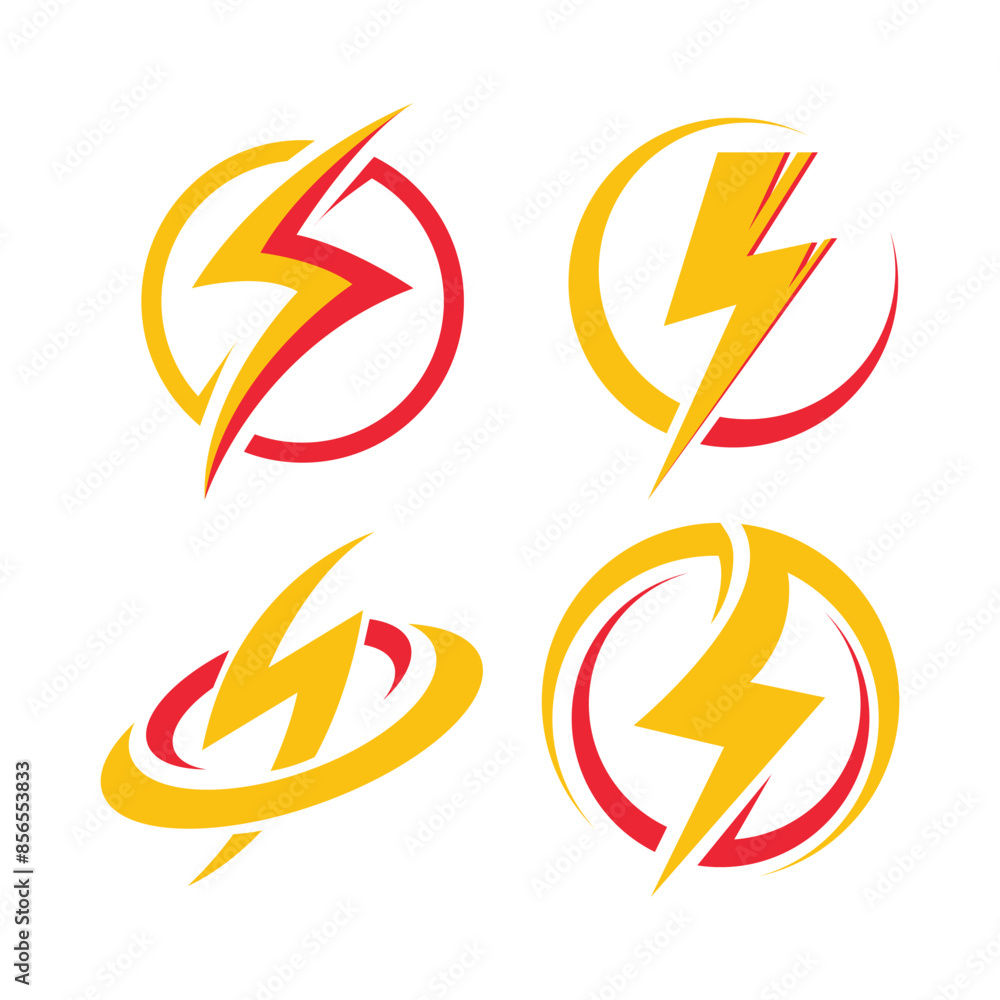 Thunderbolt Lightning Logo Vector Illustration Thunderbolt Lightning Logo Vector Illustration
