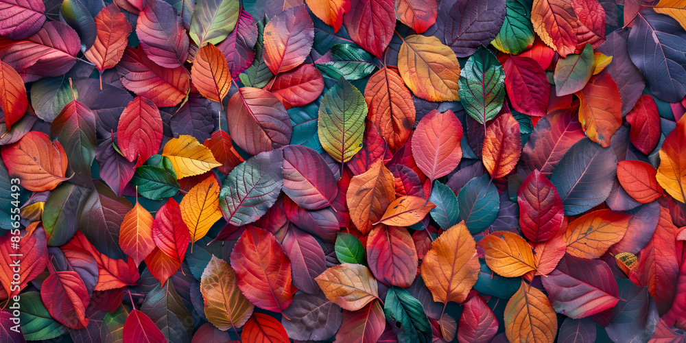 Vibrant carpet of colorful autumn leaves is creating a beautiful natural background Vibrant carpet of colorful autumn leaves is creating a beautiful natural background