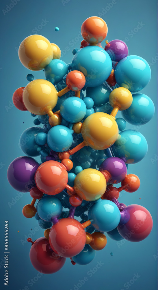 3d render of molecule 3d render of molecule