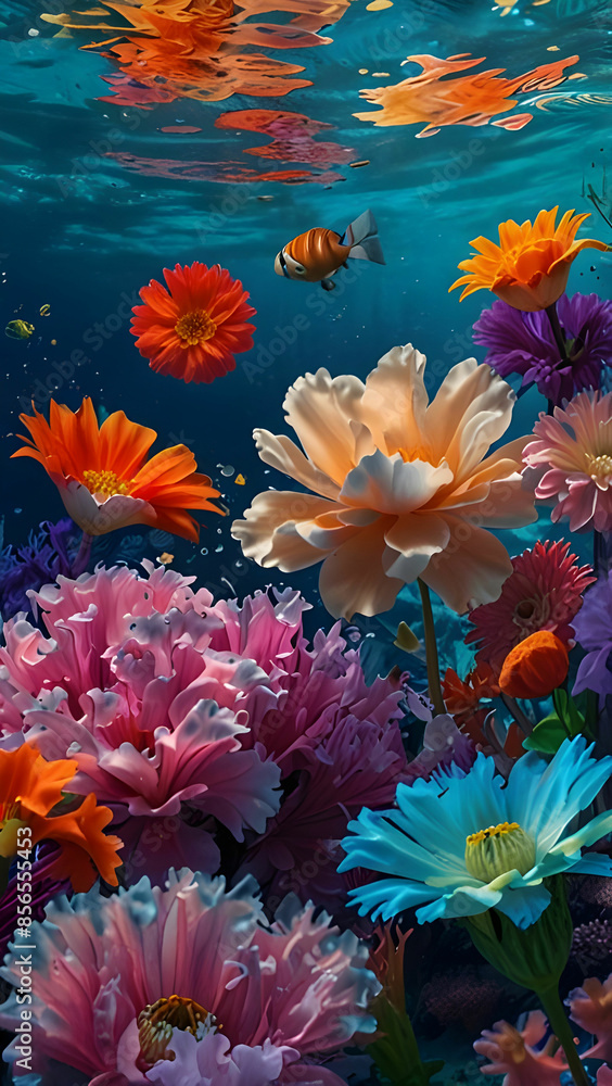 Under water flowers Under water flowers
