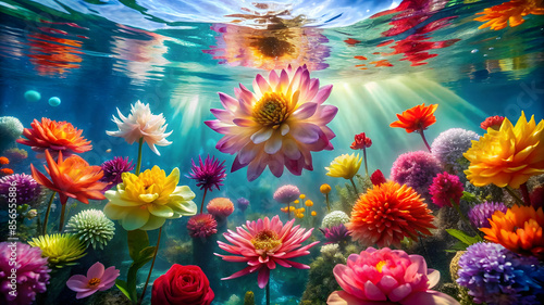 Under water flowers