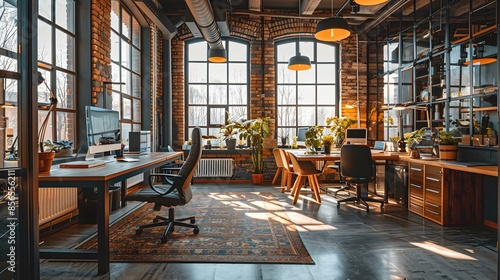 Wallpaper Mural An office with elements of industrial design picture Torontodigital.ca