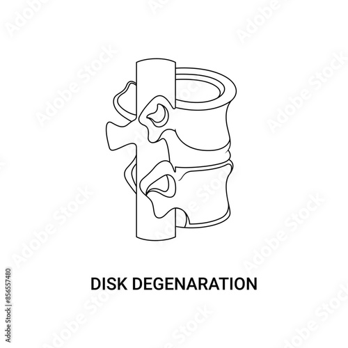 Disc degenaration medical design with line style