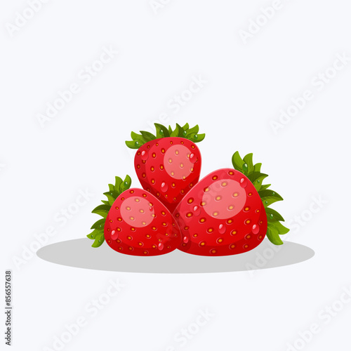 A Taste of Summer Juicy Strawberry Vector Graphic