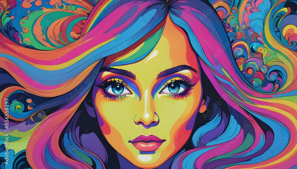 psychedelic painting of a woman psychedelic painting of a woman