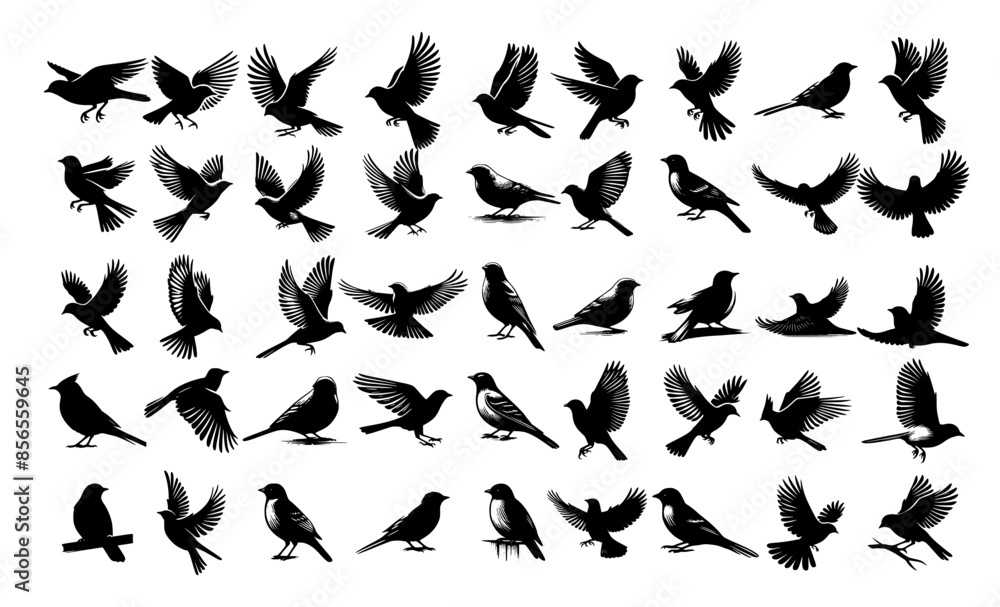 Collection of pigeon silhouettes, flying dove silhouette vector, black bird silhouettes. Collection of pigeon silhouettes, flying dove silhouette vector, black bird silhouettes.