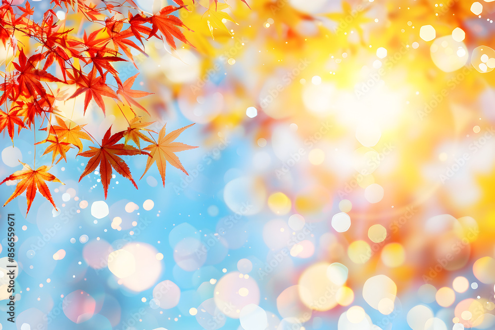Vibrant orange and yellow leaves scatter the forest floor, surrounded by tall trees with golden light filtering through, capturing the essence of a crisp autumn day. Vibrant orange and yellow leaves scatter the forest floor, surrounded by tall trees with golden light filtering through, capturing the essence of a crisp autumn day.