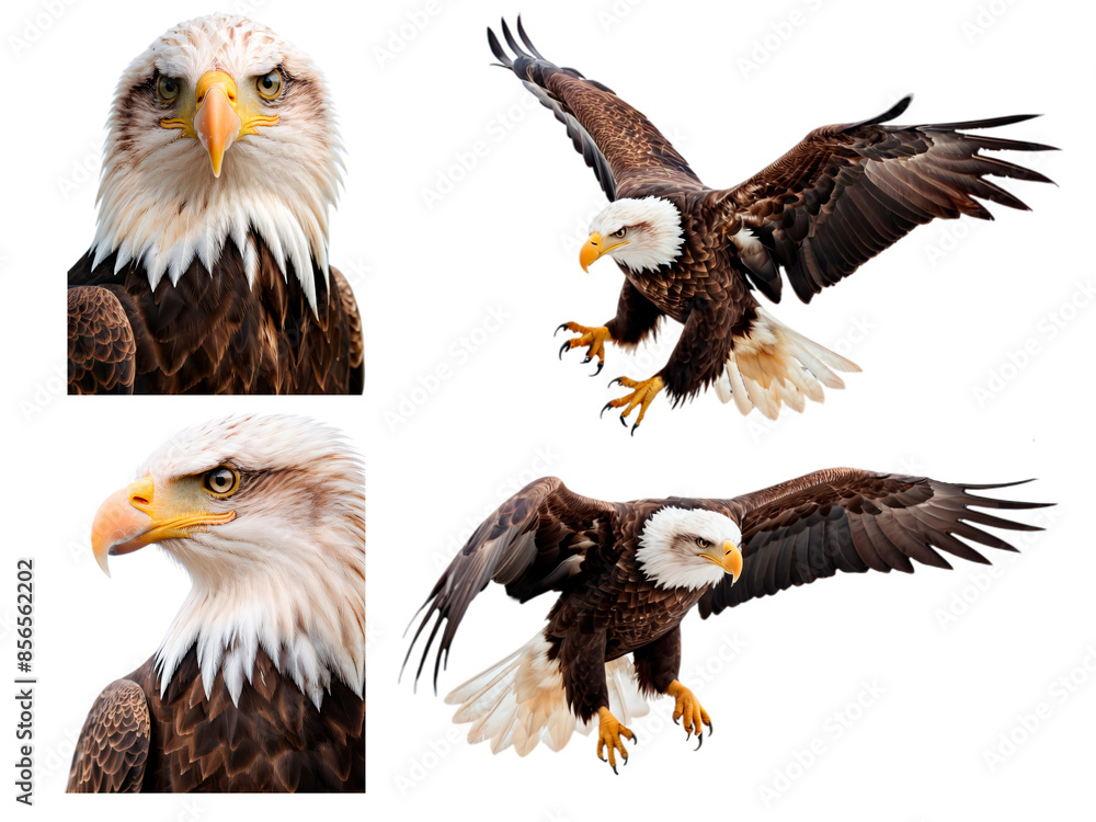 Bald Eagle isolated on transparent background Bald Eagle isolated on transparent background