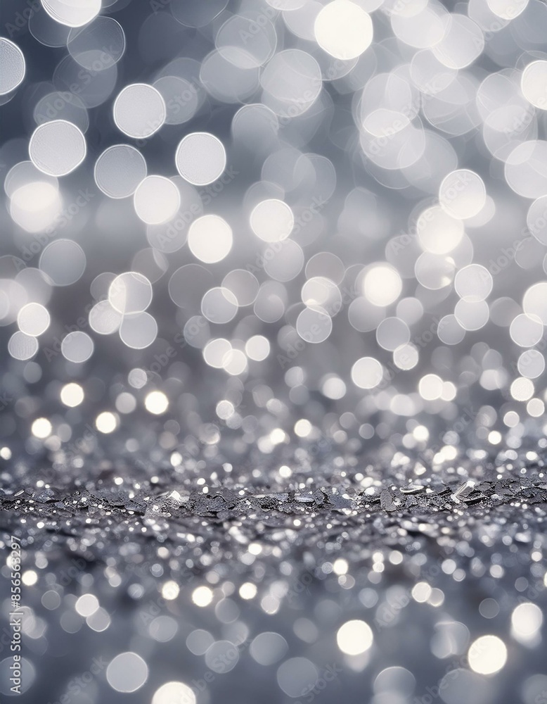 Shimmering Splendor: Silver Glitter Full Frame Abstract Shimmering Splendor: Silver Glitter Full Frame Abstract