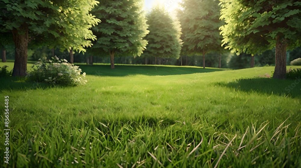 green grass meadow outdoor 3d-illustration. green grass meadow outdoor 3d-illustration.