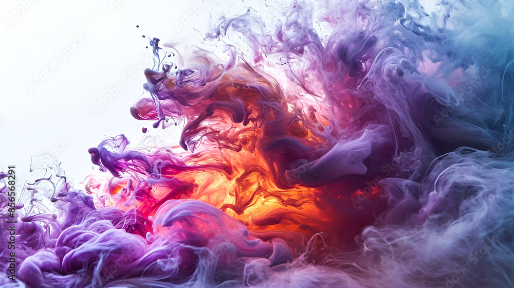 Colorful smoke being sprayed into the air, creating a vibrant and mesmerizing display of swirling hues. Colorful smoke being sprayed into the air, creating a vibrant and mesmerizing display of swirling hues.