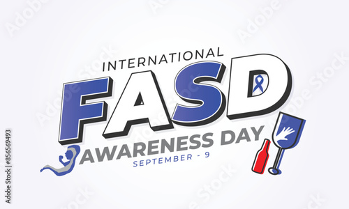 International fetal alcohol spectrum disorders awareness day. background, banner, card, poster, template. Vector illustration.