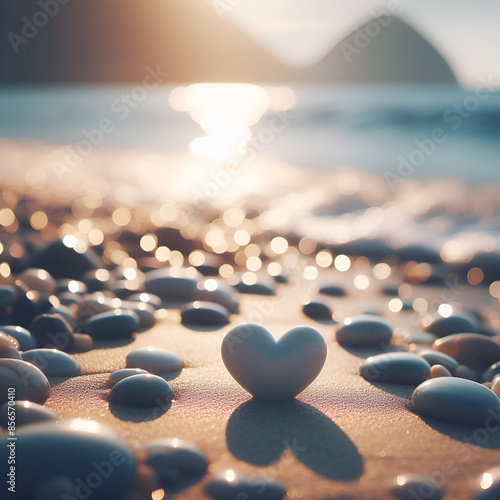 Wallpaper Mural heart pebble.Generative AI Torontodigital.ca