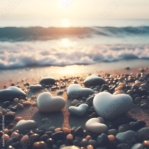 Wallpaper Mural heart pebble.Generative AI Torontodigital.ca