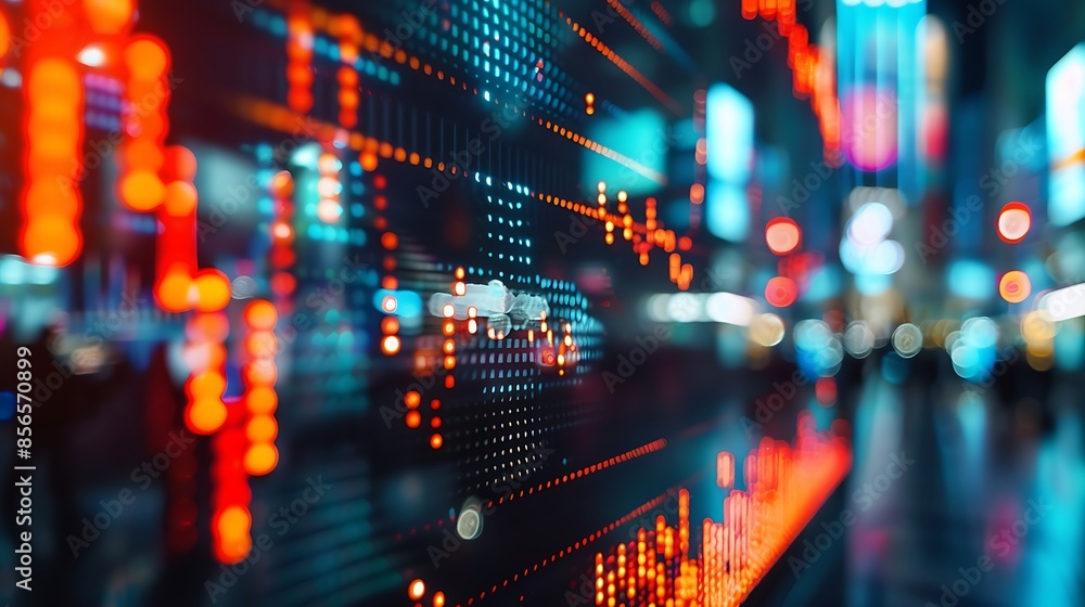 Abstract City Lights and Data Display Abstract City Lights and Data Display