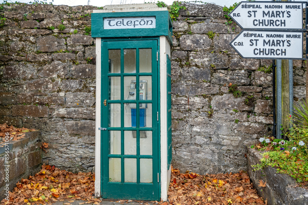 Old telephone box. Cong, Co. Mayo, Ireland
