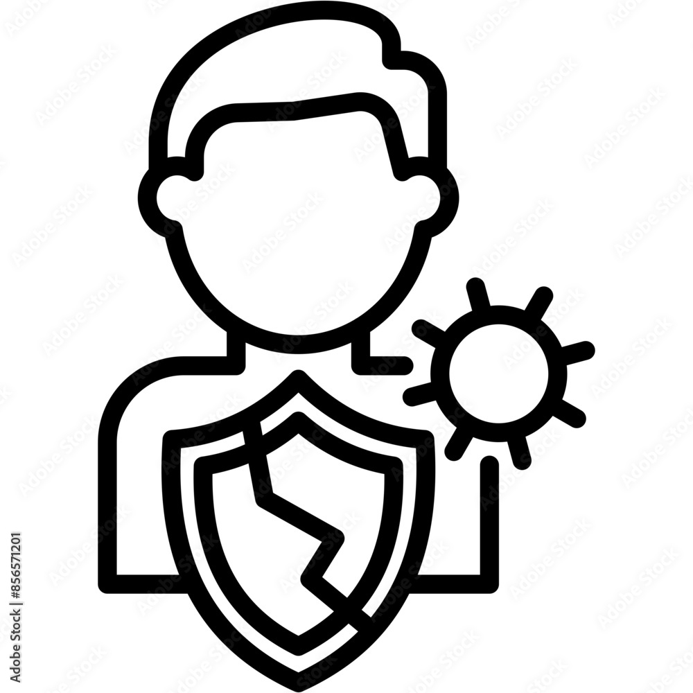 Weak Immune System Icon Weak Immune System Icon