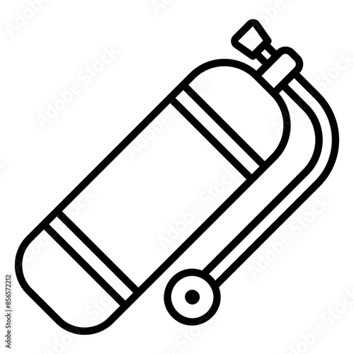 Oxygen cylinder icon for scuba diving
