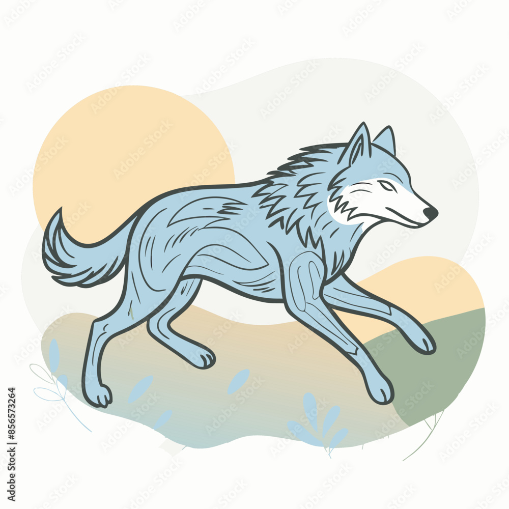 Fototapeta premium illustration of a fox