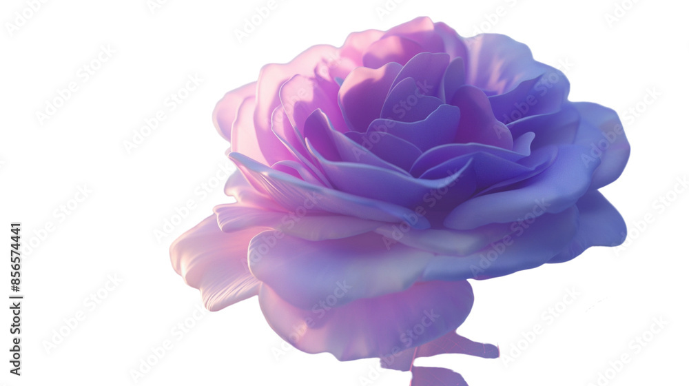 purple rose isolated on white png cutout