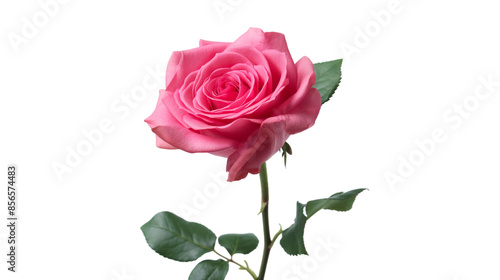 pink rose isolated on white background