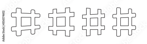 Hashtag icon vector illustration. hashtag sign and symbol