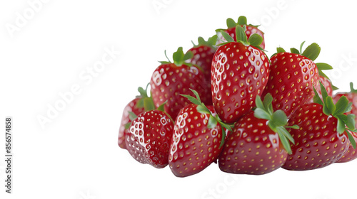 strawberries isolated on white background