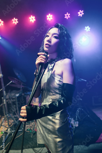 Young women performing on stage