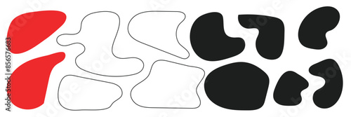 Blob shapes. Geometric Shapes, organic blob set.