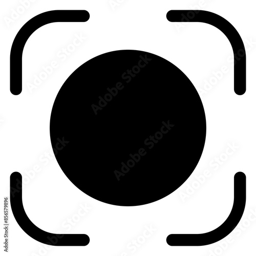 capture glyph icon isolated on white background