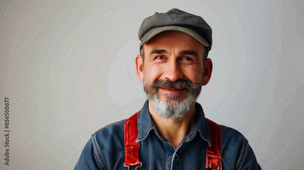 portrait cheerful and fold arm a plumber to convey their spirit work portrait cheerful and fold arm a plumber to convey their spirit work