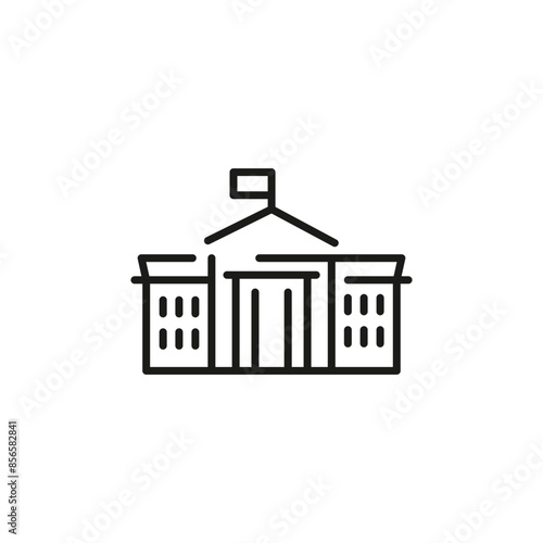 White House icon. Simple White House icon for social media, app, and web design. Vector illustration.