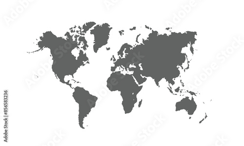 World map isolated on white background. for website layouts, background, education, precise, customizable, Travel worldwide, map silhouette backdrop, earth geography, political, reports.