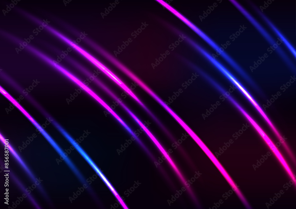 Fototapeta premium Spiral wave waters technology purple dark background