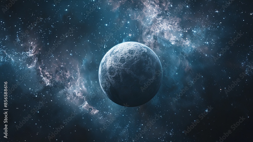 Alien planet in deep space, surrounded by a cluster of stars and nebula, raw and visually stunning, cosmic wonder Alien planet in deep space, surrounded by a cluster of stars and nebula, raw and visually stunning, cosmic wonder