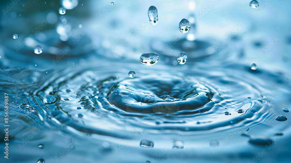 water drops of water falling into a surface water drops of water falling into a surface