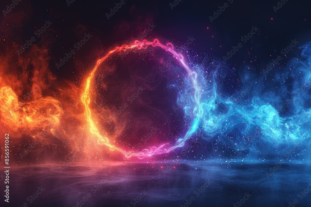 Fototapeta premium Abstract colorfull spirograph line background wallpaper design images