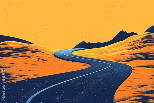 a road going through a desert