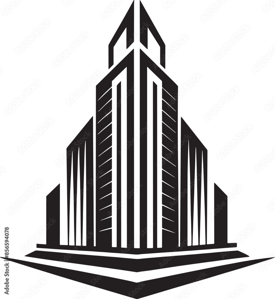 real estate building logo illustration black and white real estate building logo illustration black and white