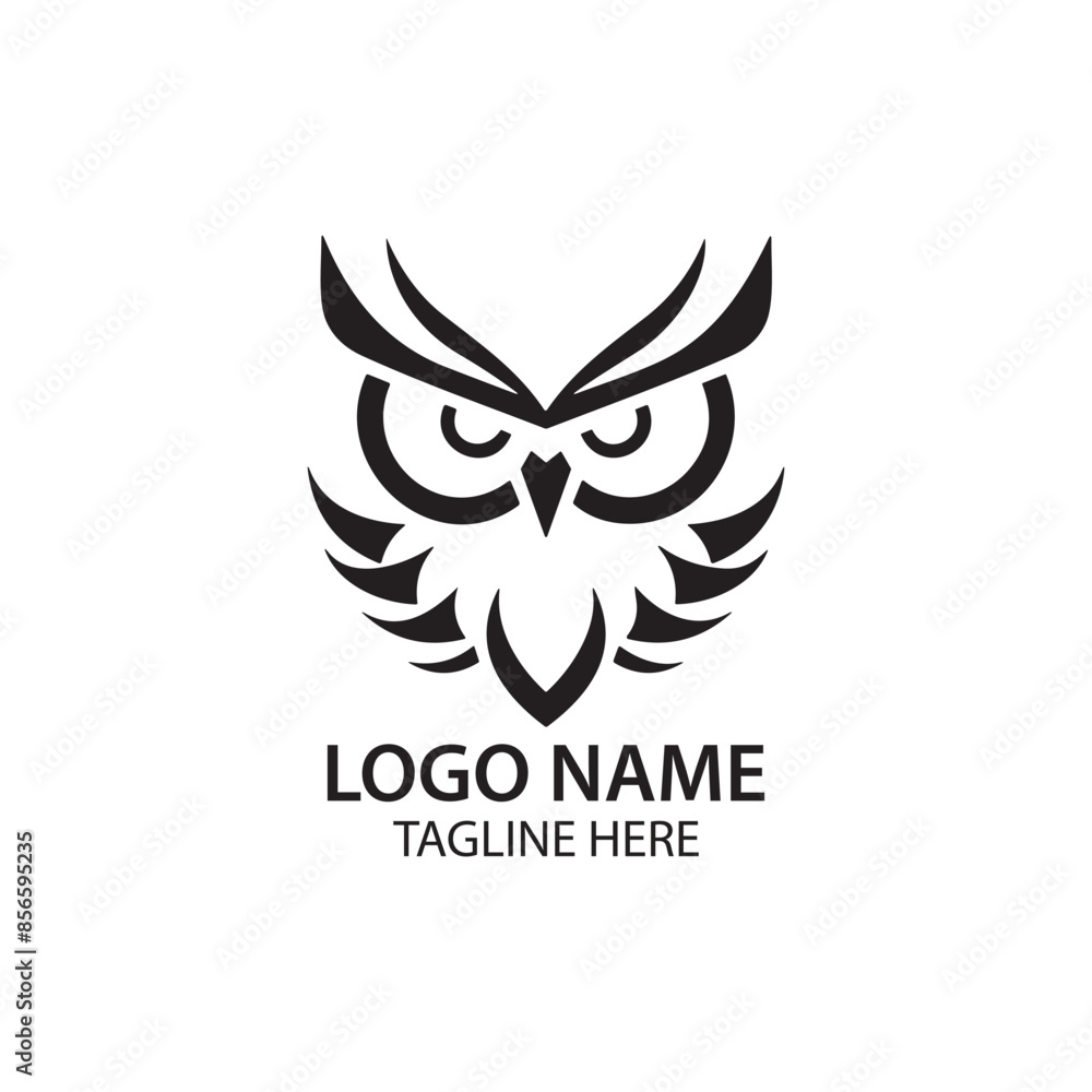 owl illustration, owl logo design, Simple owl head logo design vector owl illustration, owl logo design, Simple owl head logo design vector