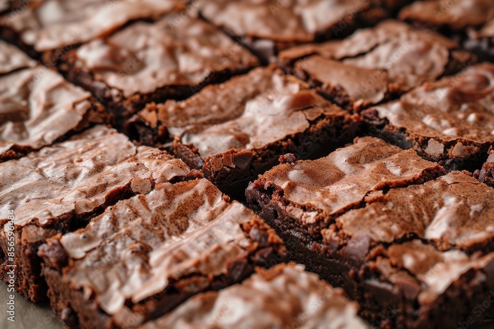 Close-up of delectable chocolate brownies Close-up of delectable chocolate brownies