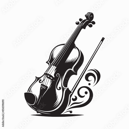violin Silhouette vector And artwork