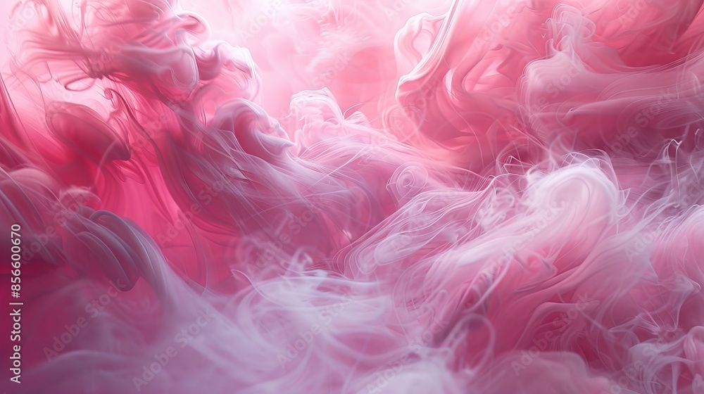 Fototapeta premium Swirling pink wisps creating an ethereal, otherworldly abstract landscape, minimalist aesthetic, raw and captivating detail