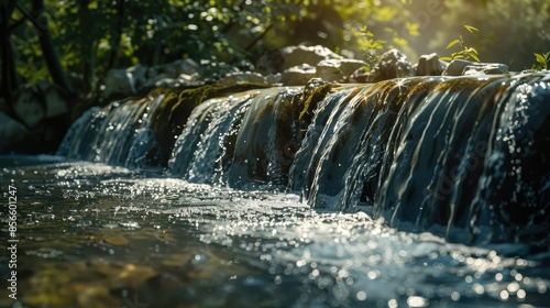 water flow effect from the side