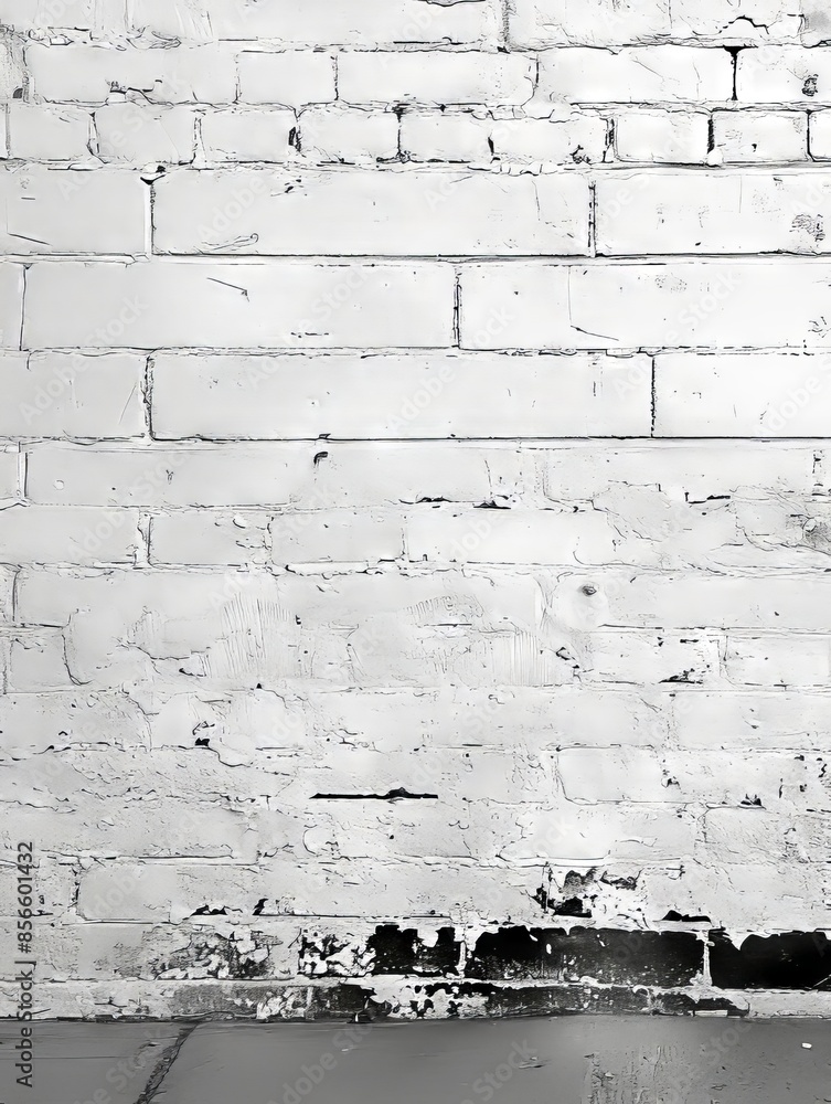 A black and white photo of a brick wall. A black and white photo of a brick wall.