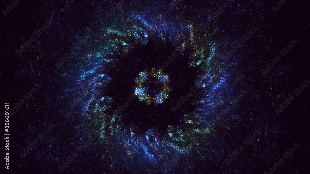 Fototapeta premium 3D manual rendering abstract circle light background. Its not AI Generatd illustration.