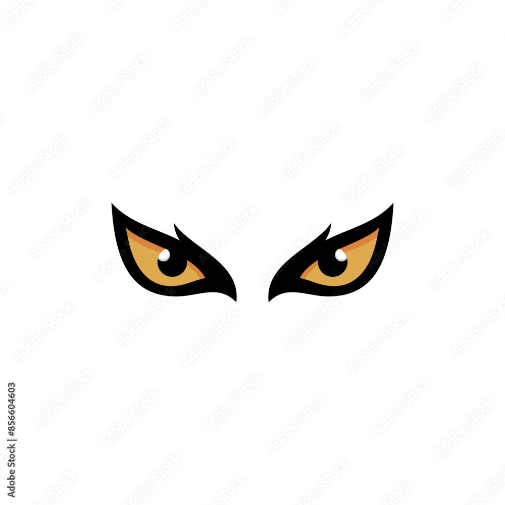 Vector logo of two eagle eyes, sharp eyes, fierce and on target. Vector logo of two eagle eyes, sharp eyes, fierce and on target.