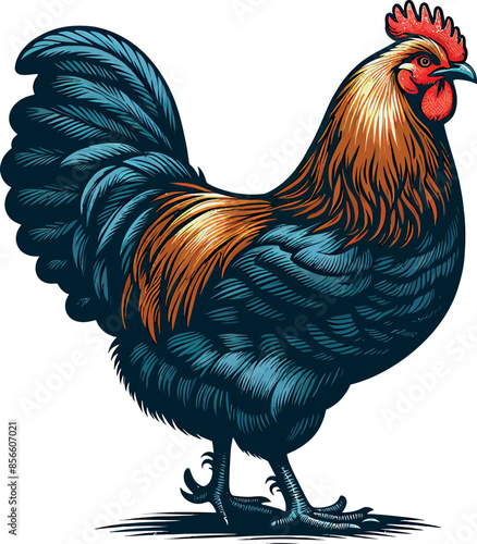 hen chicken vector silhouettes rooster poultry farm, egg, meat, broiler icon clipart illustration