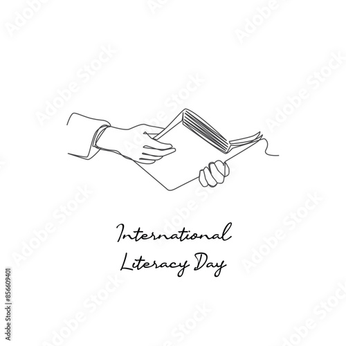 line art of International Literacy Day good for International Literacy Day celebrate. line art.