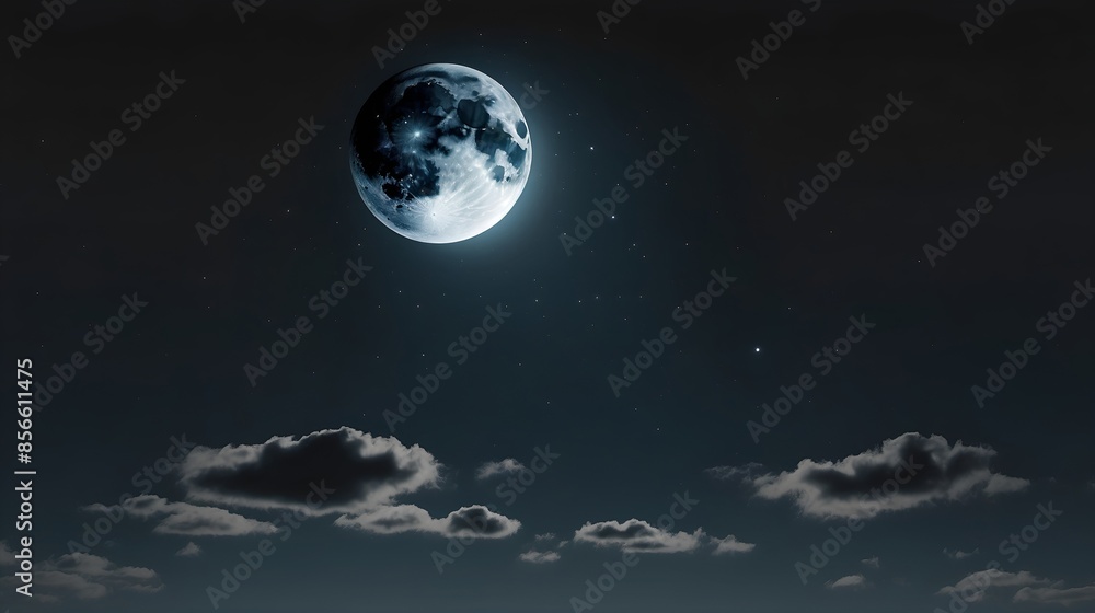 moon on sky isolated on transparent background. moon on sky isolated on transparent background.